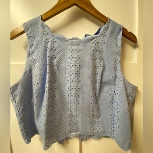LIKE NEW J CREW EYELET TANK TOP